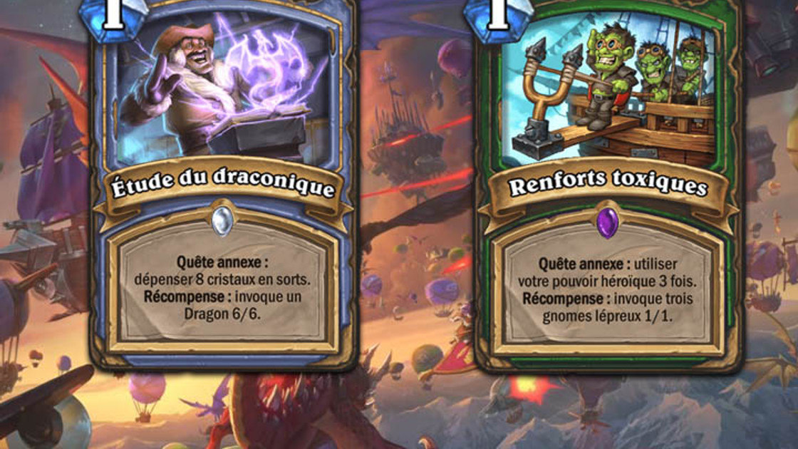 Hearthstone : Quêtes annexes, nouvelle mécanique de l'extension l'Envol des Dragons