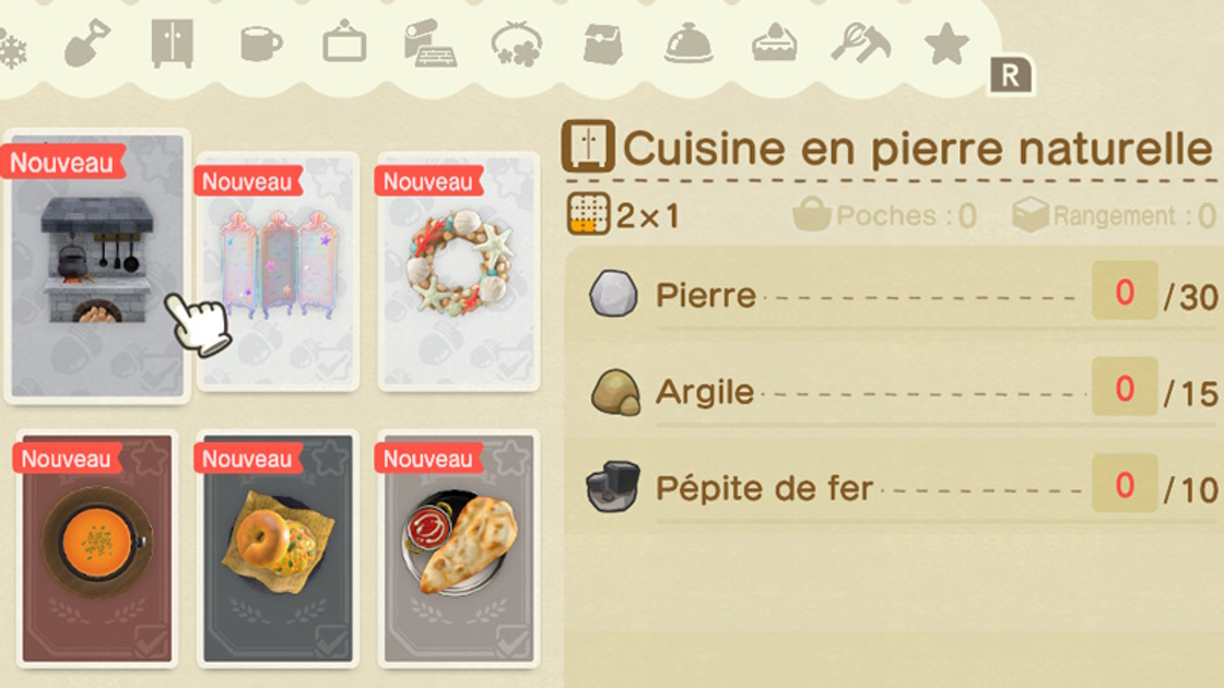 Cuisine Animal Crossing New Horizon, comment l'avoir ?