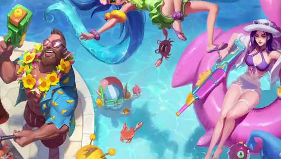 Skins Pool-Party pour Zoé, Caitlyn & GP