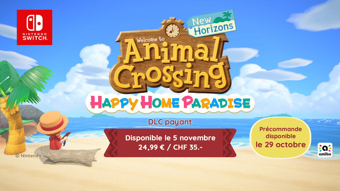 Précommande DLC Animal Crossing Happy Home Paradise, où acheter l'extension ?