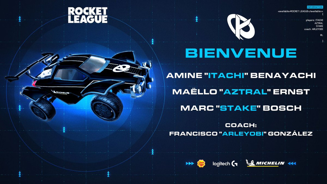 Kcorp Rocket League, une team esport Karmine Corp en RLCS