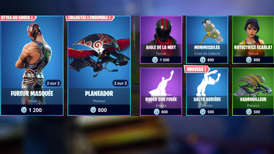 Boutique Fortnite 21 juillet