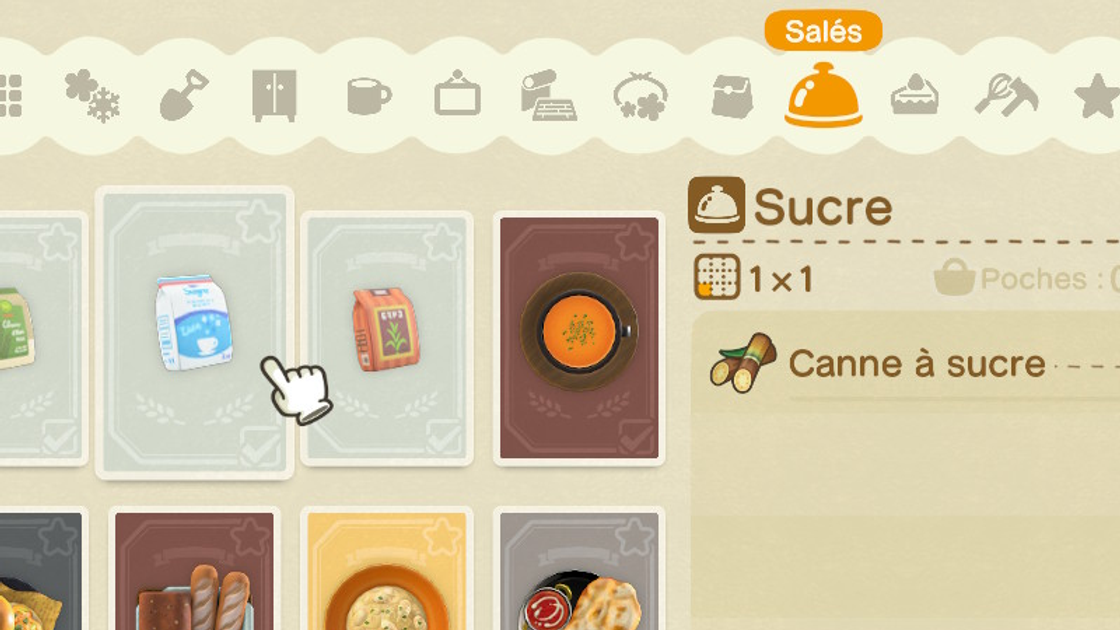 Le sucre et sucre brun dans Animal Crossing New Horizons, comment en avoir ?
