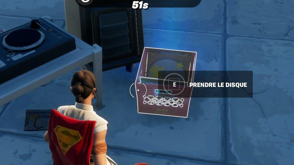 Fortnite : Ramasser un disque et le placer sur une platine, défi Ariana Grande saison 8