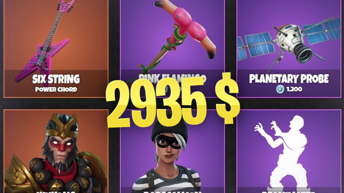 Fortnite : Prix de tous les cosmétiques