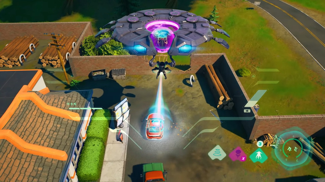 Vaisseau spatial Fortnite, voler dans un ovi ou ufo en saison 7