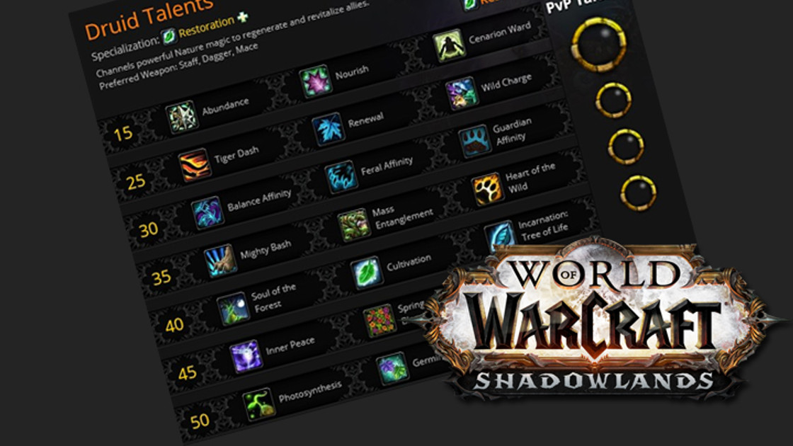 WoW Shadowlands : Simulateur de talents, les nouveautés des classes et des spécialisations