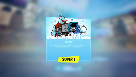 Les défis Opération chute de neige sont disponibles !