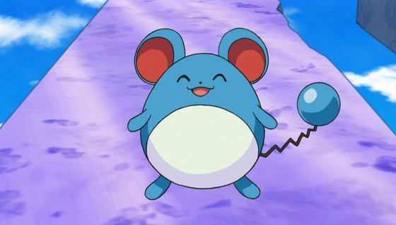 Marill (shiny) dans les Heures de Pokémon Vedette de mai sur Pokémon GO