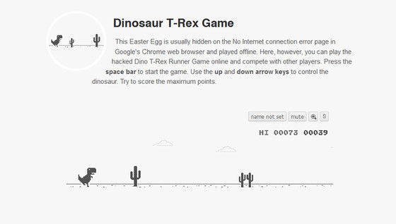 Comment jouer au jeu T Rex Game ?