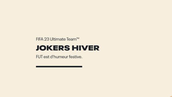 Équipe pour le Défi Joker Hiver 3 sur FUT 23