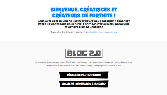 Comment soumettre sa création pour le Bloc 2.0 sur Fortnite ?