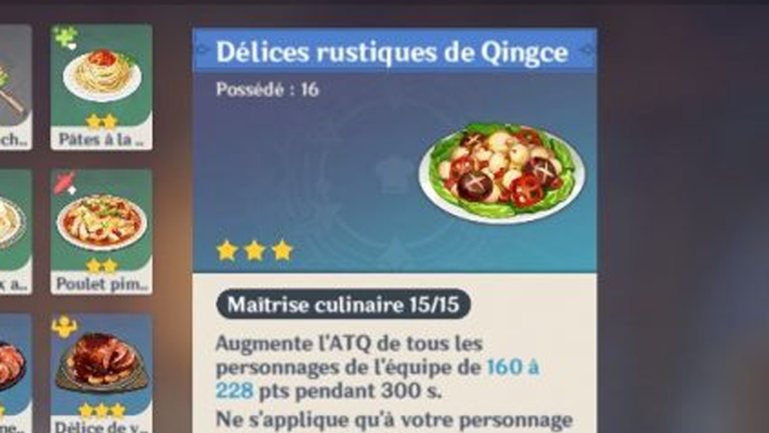 Délices Rustiques de Qingce, où trouver la recette et comment la cuisiner ?