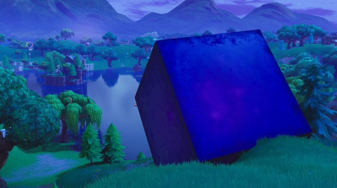 Le cube a détruit un bâtiment à Tilted !