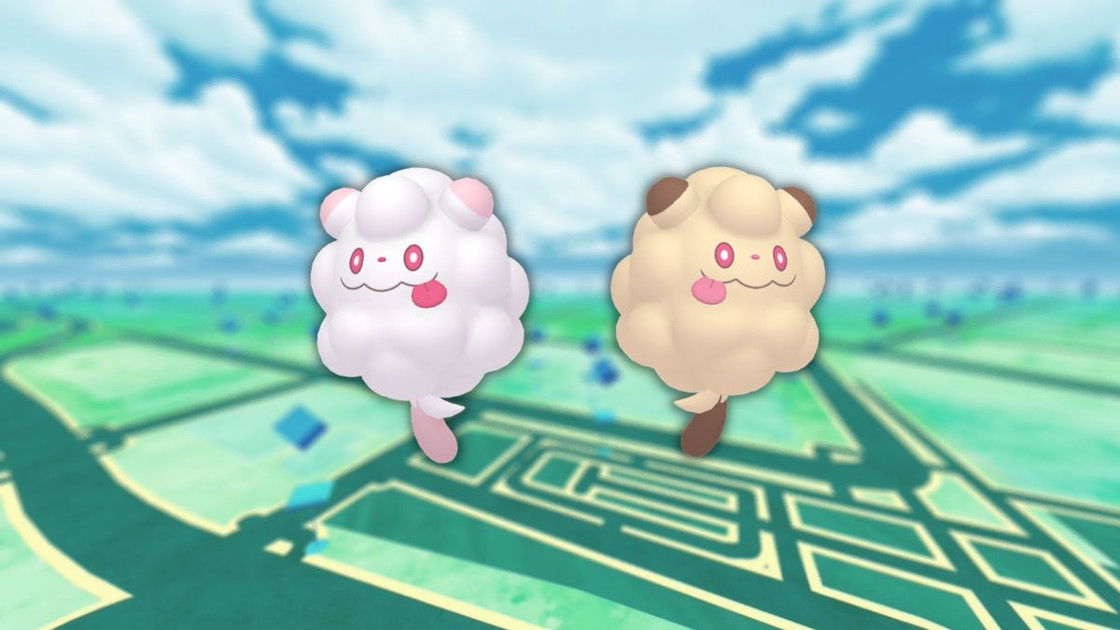 Sucroquin (shiny) dans les Heures de Pokémon Vedette de janvier 2023 sur Pokémon GO