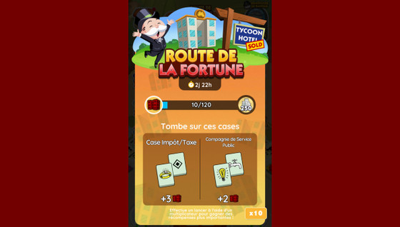 Route de la fortune Monopoly GO, paliers, récompenses et durée pour l'événement de janvier 2024