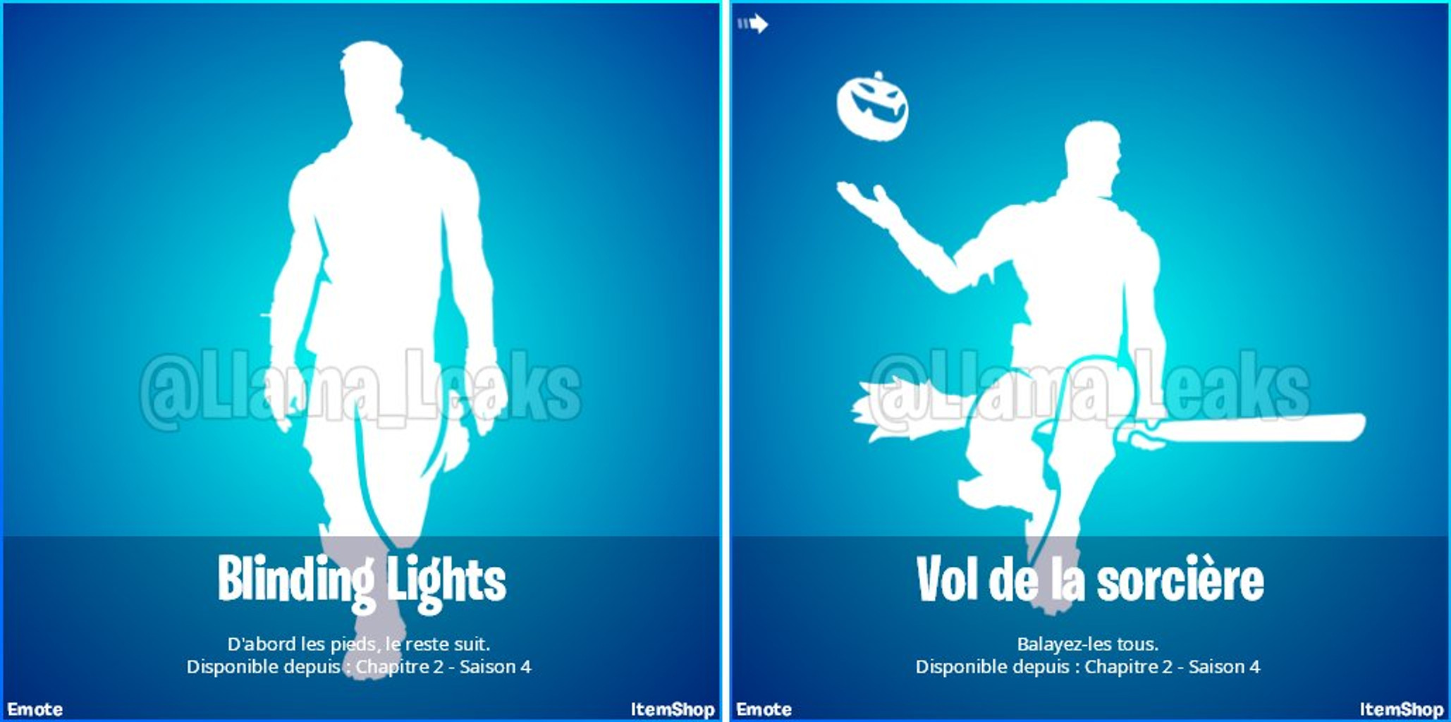 emote-lama leaks-blinding lights- vol de la sorciére