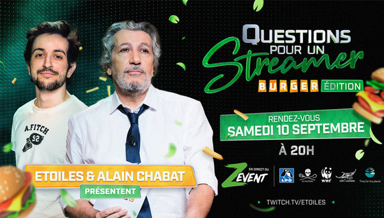 Etoiles et Alain Chabat vont présenter Questions pour un Streamer au ZEvent 2022