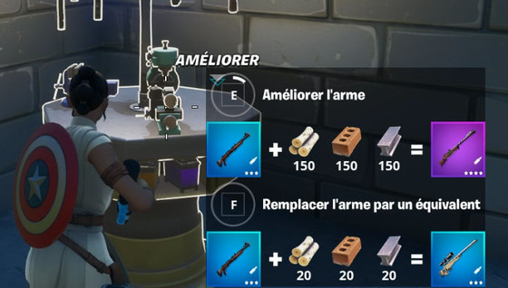 Défi : Améliorer une arme à Salty Springs