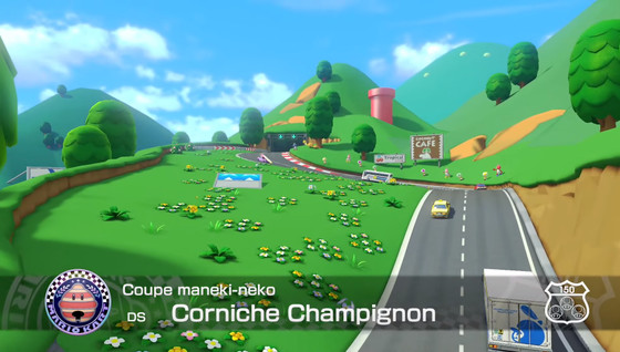 Les raccourcis du circuit Corniche Champignon sur Mario Kart 8 Deluxe