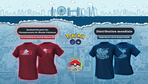 Code promo Pokémon Go : obtenez le T-shirt des Championnats du Monde 2022