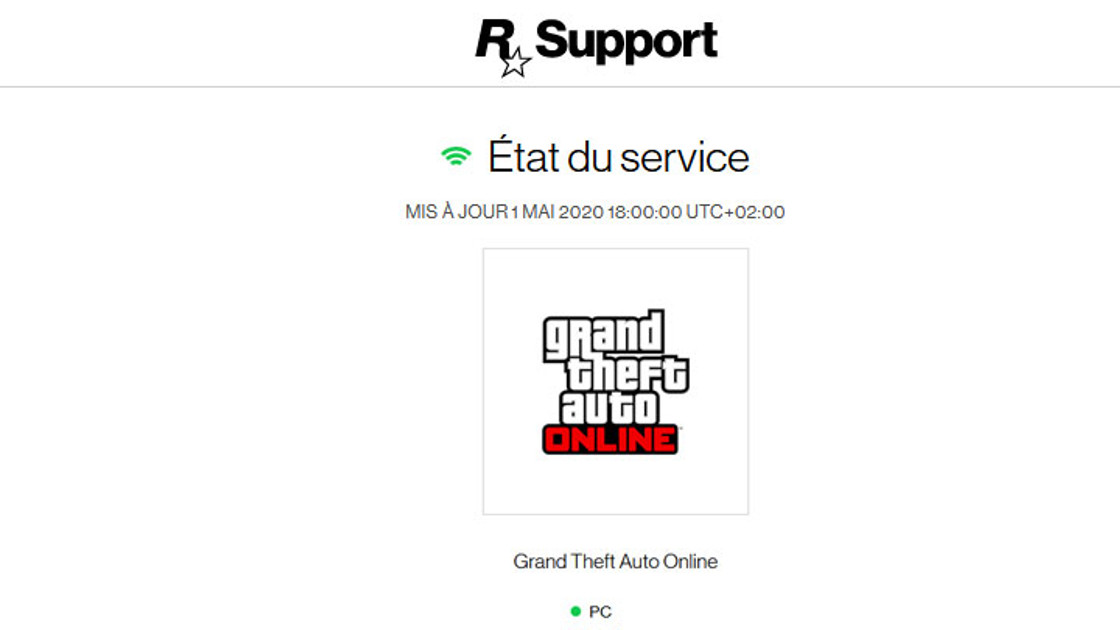 Etat des serveurs GTA 5 Online, servers status