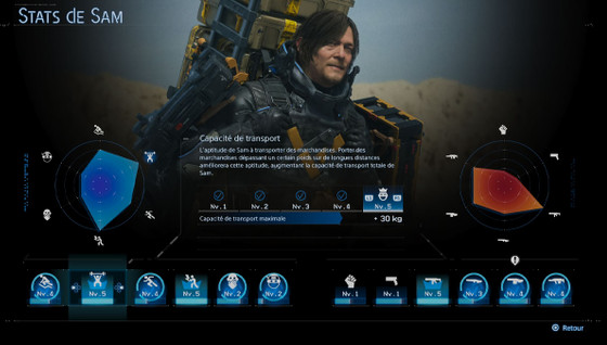 Toutes les statistiques de Sam et comment les améliorer dans Death Stranding 2 ?