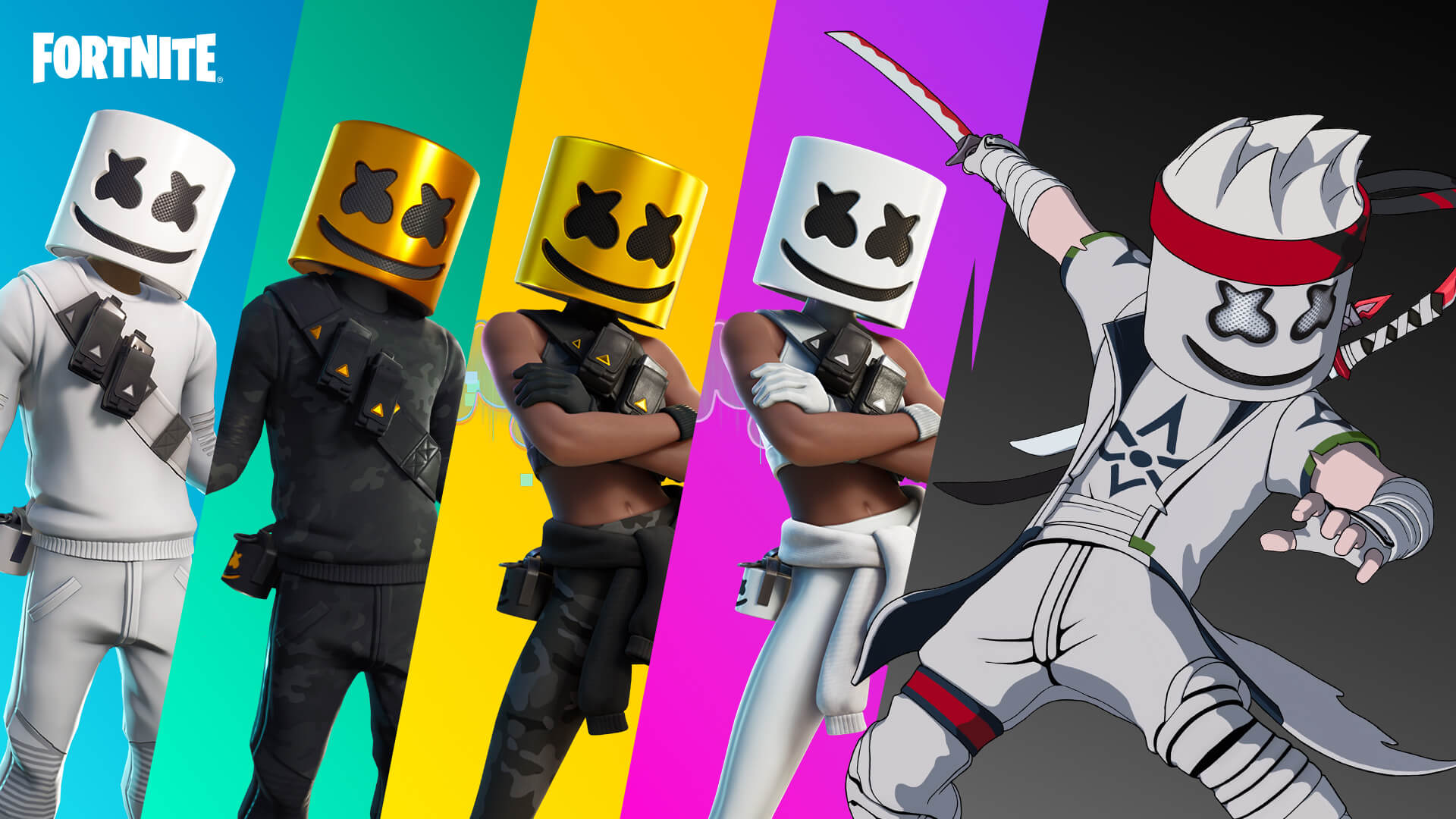 Skins Melloverse de Marshmello dans Fortnite, les tenues Marsha et