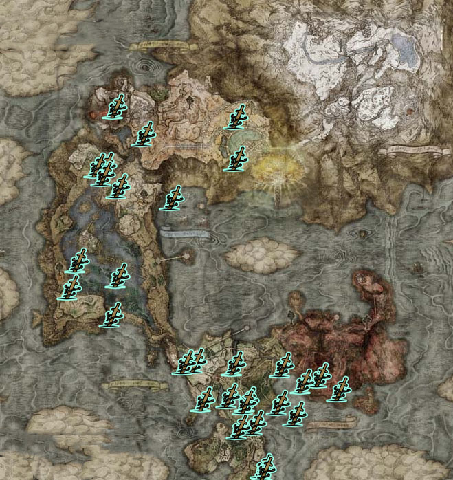 Elden Ring Cendre de Guerre, tous les emplacements des compétences et arts de combat Breakflip