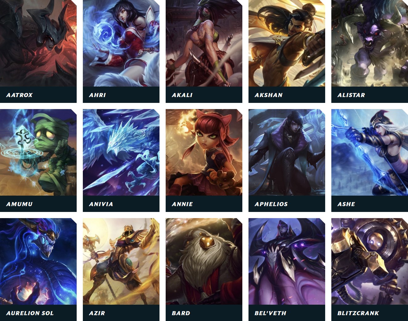 LoL Nombre de champions, combien y en atil ? Breakflip