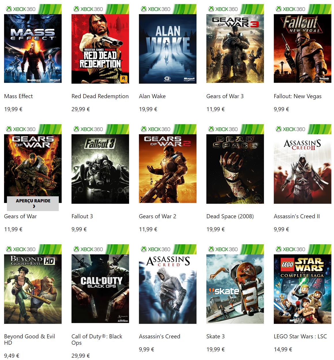 La console Xbox 360 sort le grand jeu
