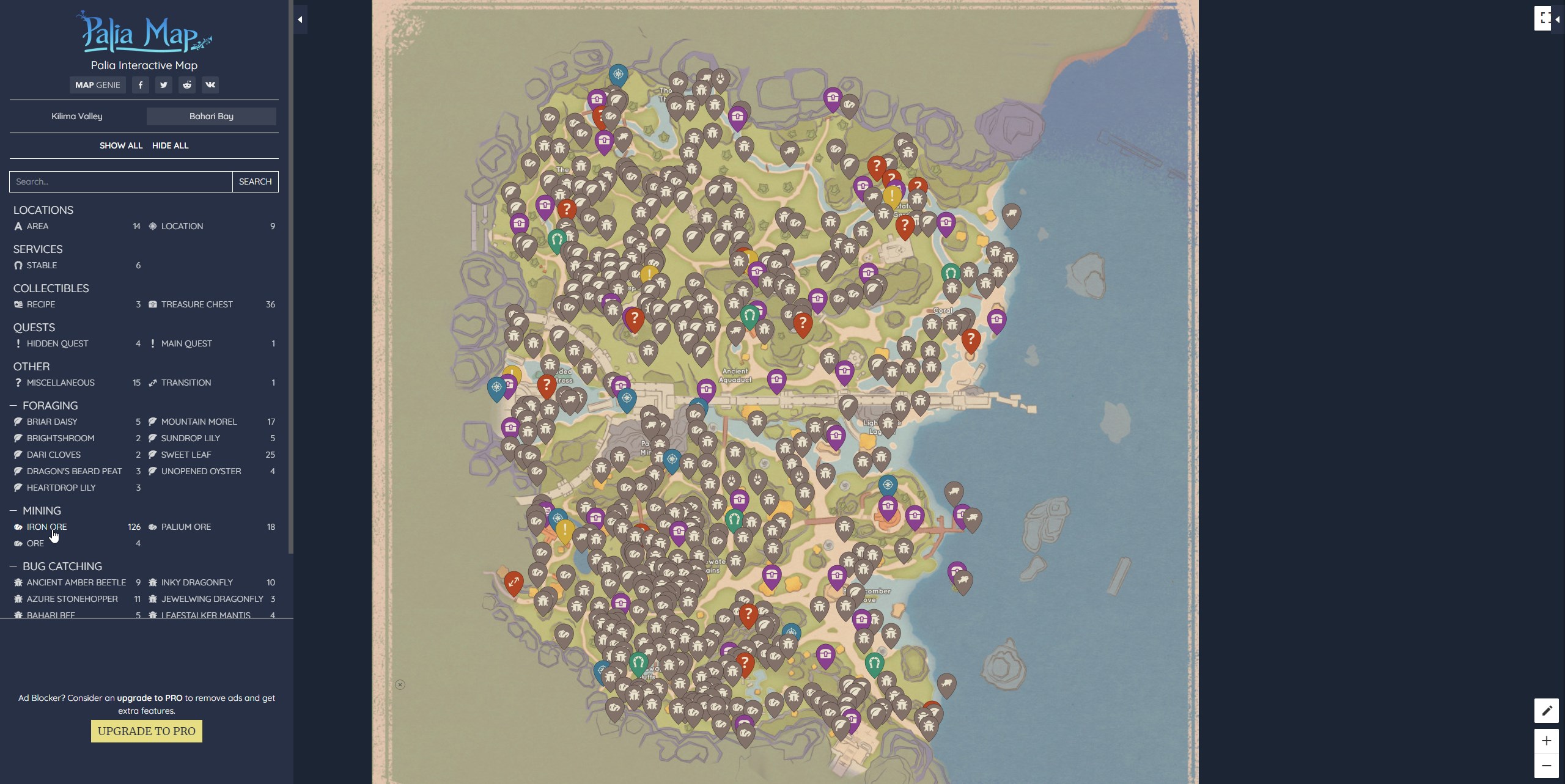 Red Dead Redemption 2 : Carte (map) interactive des différentes