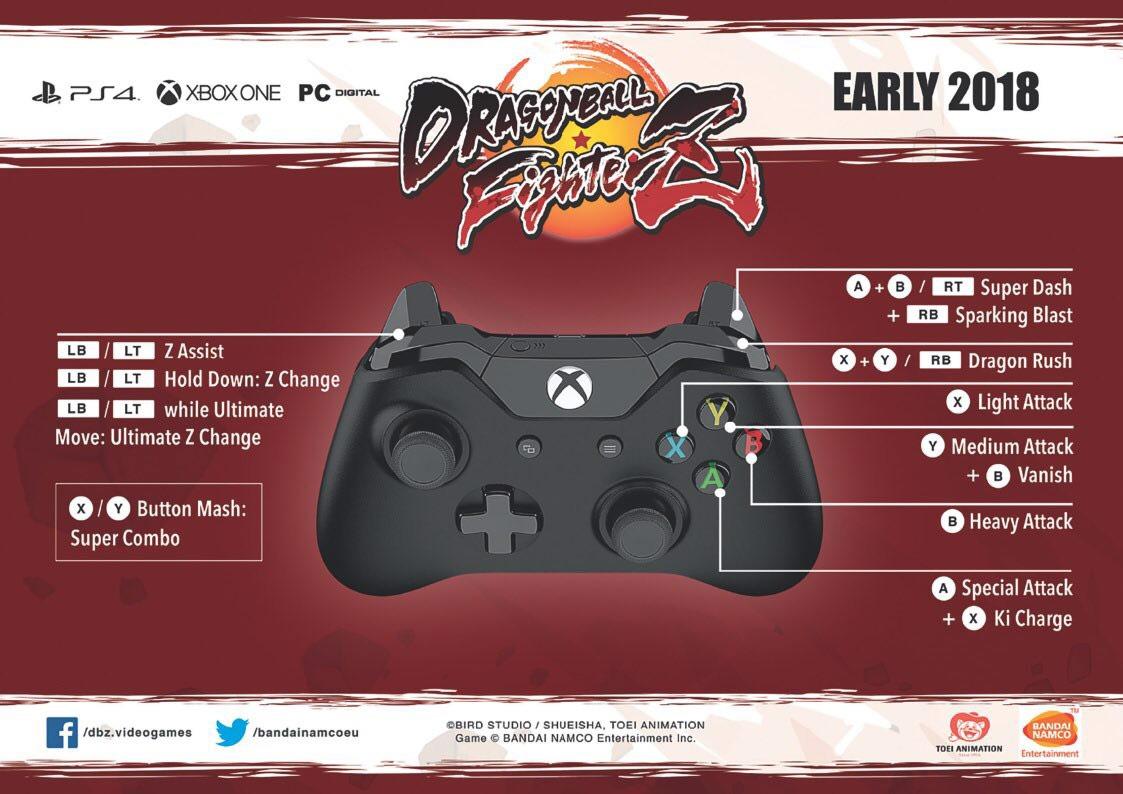 Dragon Ball Fighterz Controles Et Combos Des Manettes Ps4 Xbox One Breakflip Actualite Guides Et Astuces Esport Et Jeu Video - dragon ball z rage roblox controls