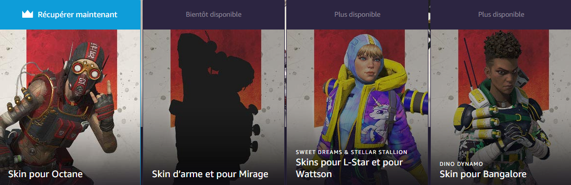 Récupérez des skins avec Twitch Prime