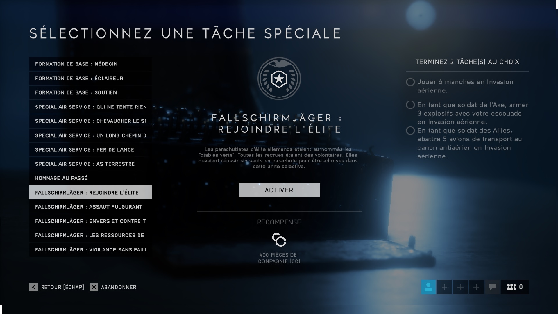 bfv-battlefield-5-credits-cc-piece-compagnie-tache-speciale--defis-gagner-comment-skin-arme