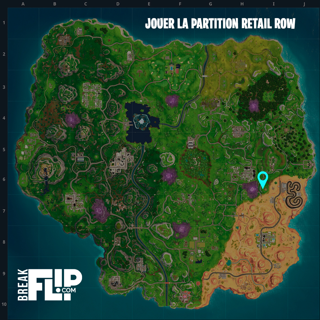 carte jouer la partition retail row - fortnite semaine 6 piano