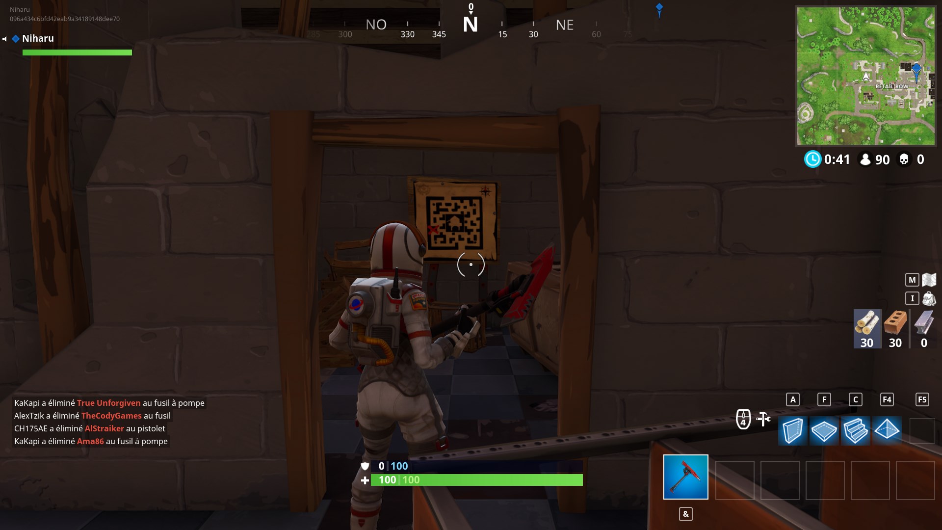 Suivre la carte trouvée à Retail Row