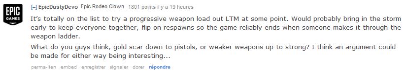 Un Gun Game dans Fortnite ?