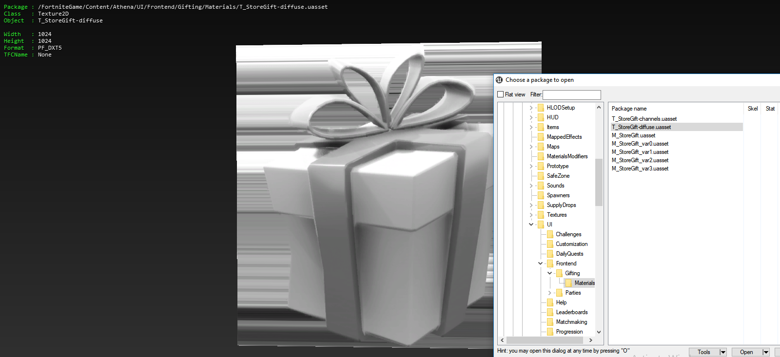 capture d ecran des fichiers datamines - fortnite comment donner des cadeaux