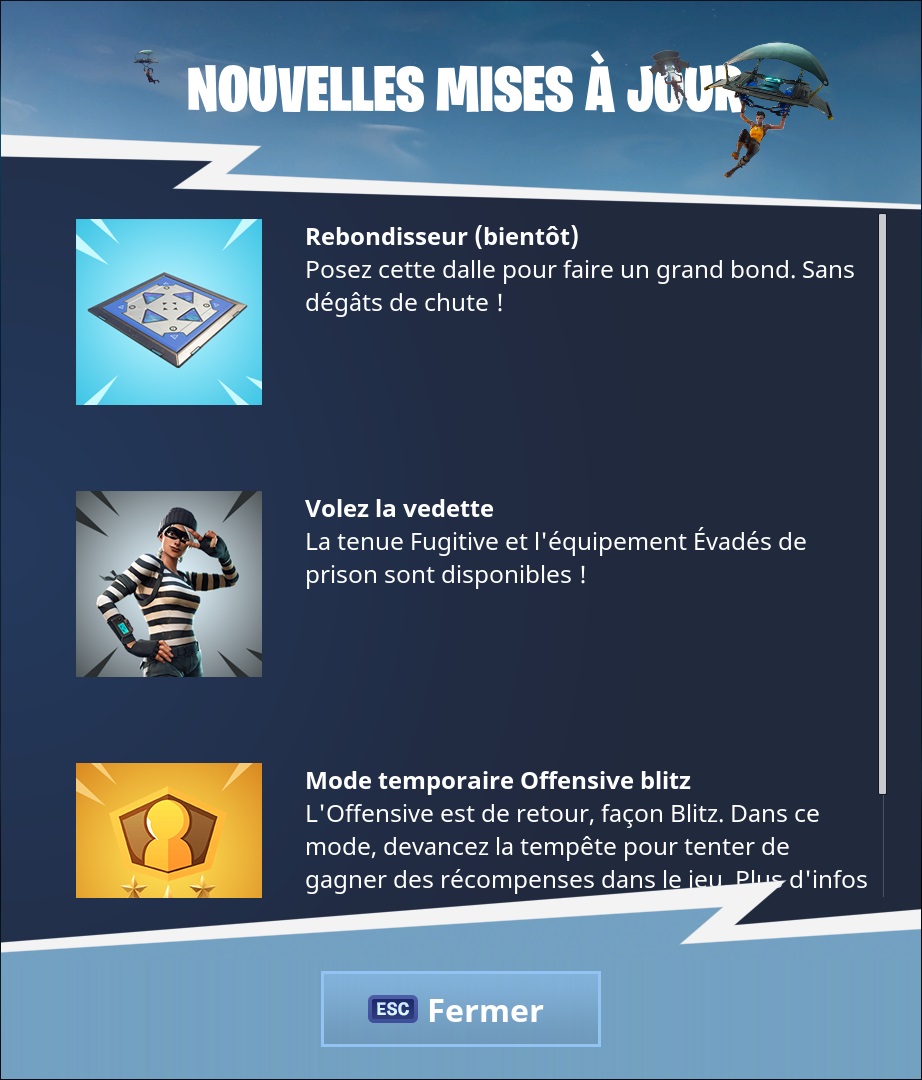 Le rebondisseur est arrivé sur Fortnite