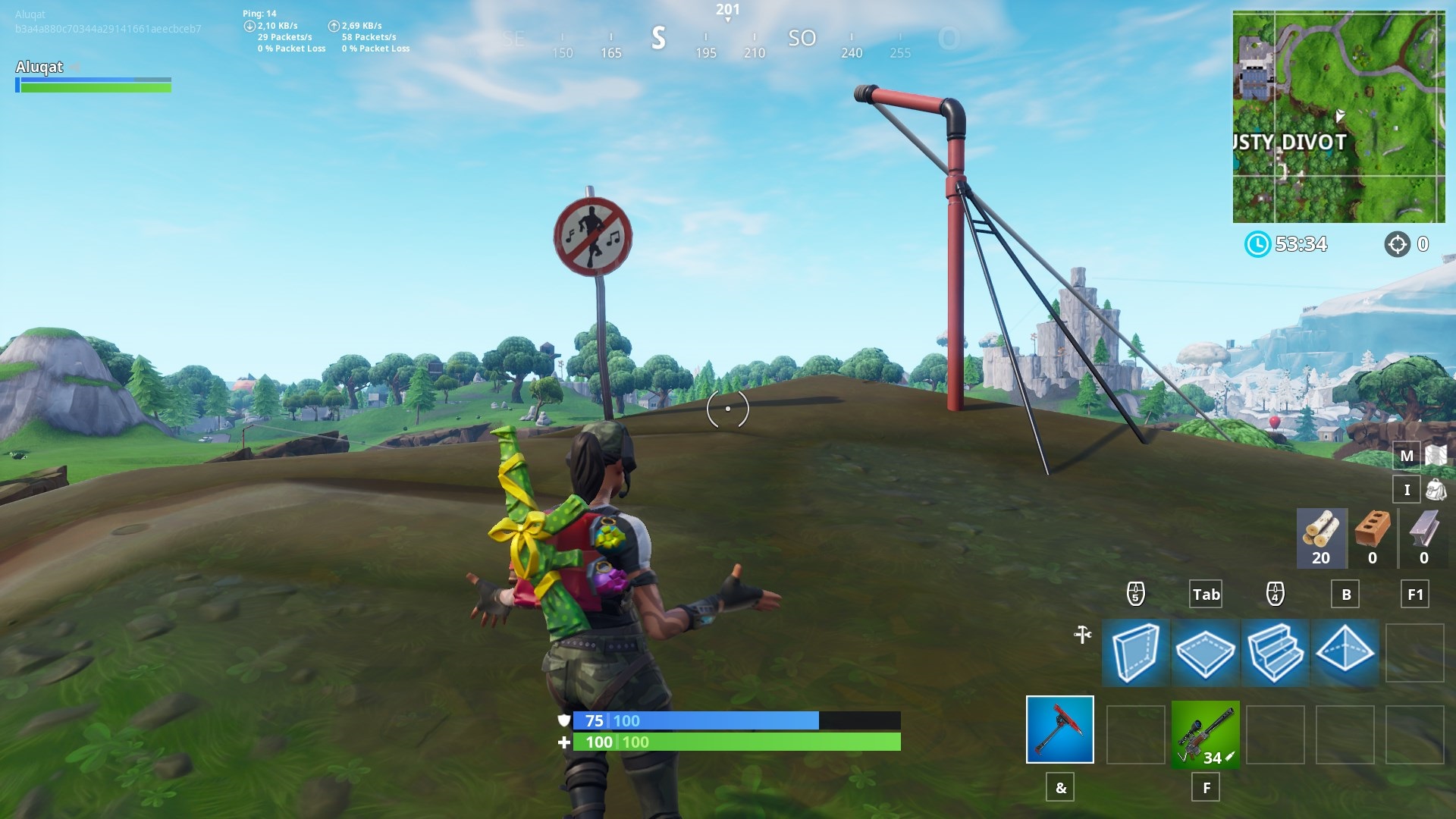 5 est de dusty divot - lieux interdits fortnite