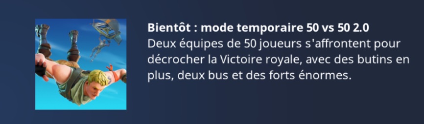 Le 50vs50 est de retour