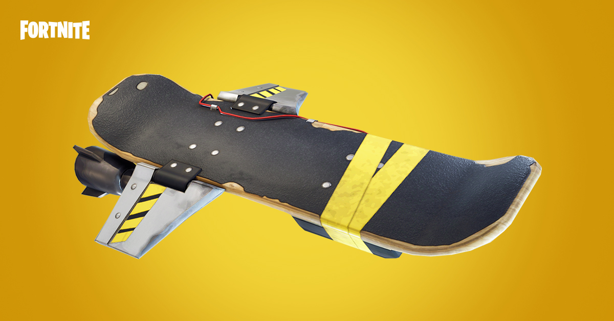 Un hoverboard sur Fortnite