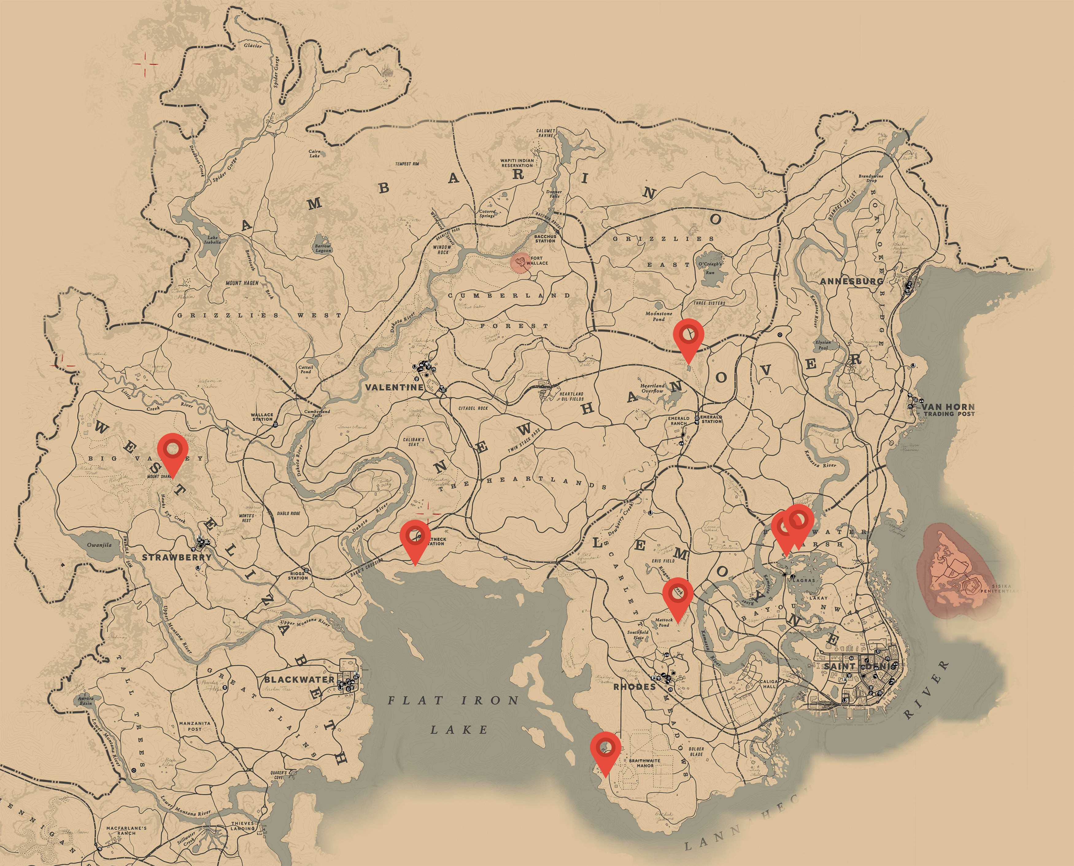 red dead redemption 2 interactive map of all rdr2 locations