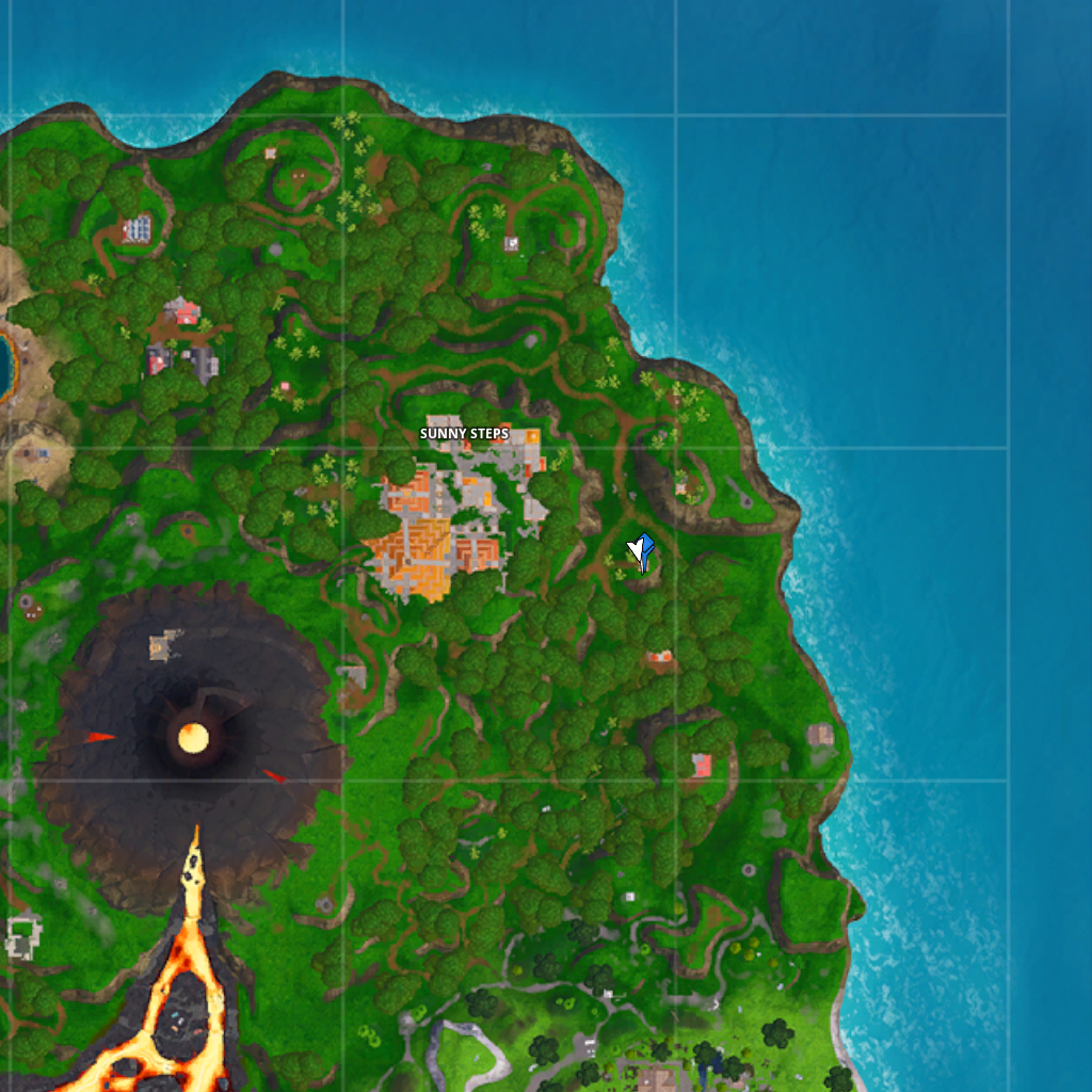 carte fortnite defi visage geant jungle saison 8 - fortnite carte saison 8