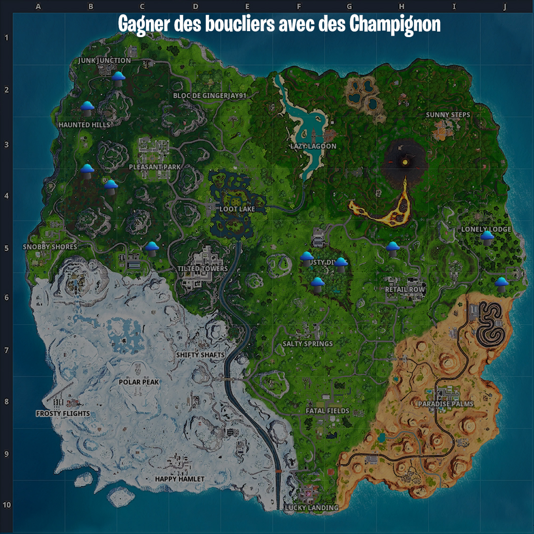 Fortnite Gagner Des Boucliers Avec Des Champignons D fi Semaine 5 