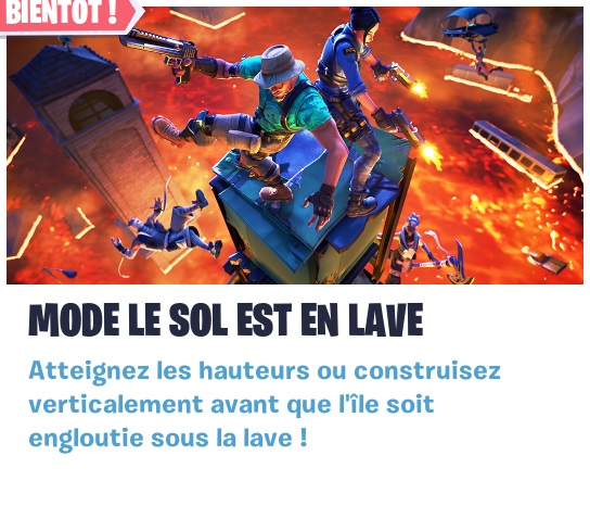 mode temporaire fortnite sol est en lave - video fortnite nouveau mode