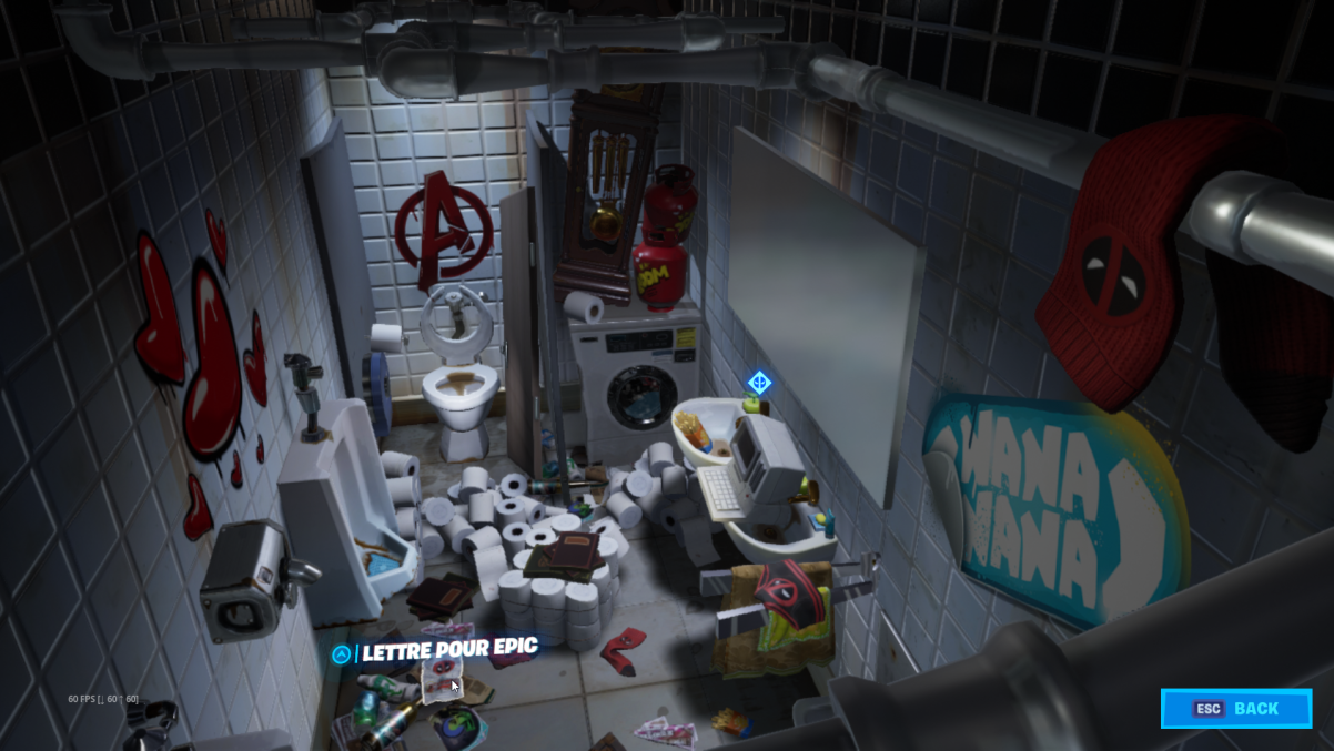 Défi : Trouver la lettre de Deadpool pour Epic Games, défi semaine 1 saison 2