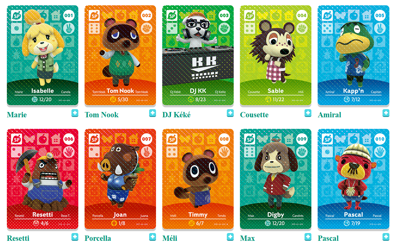Boosters et cartes amiibos Animal Crossing : New Horizons sur Switch -  Breakflip