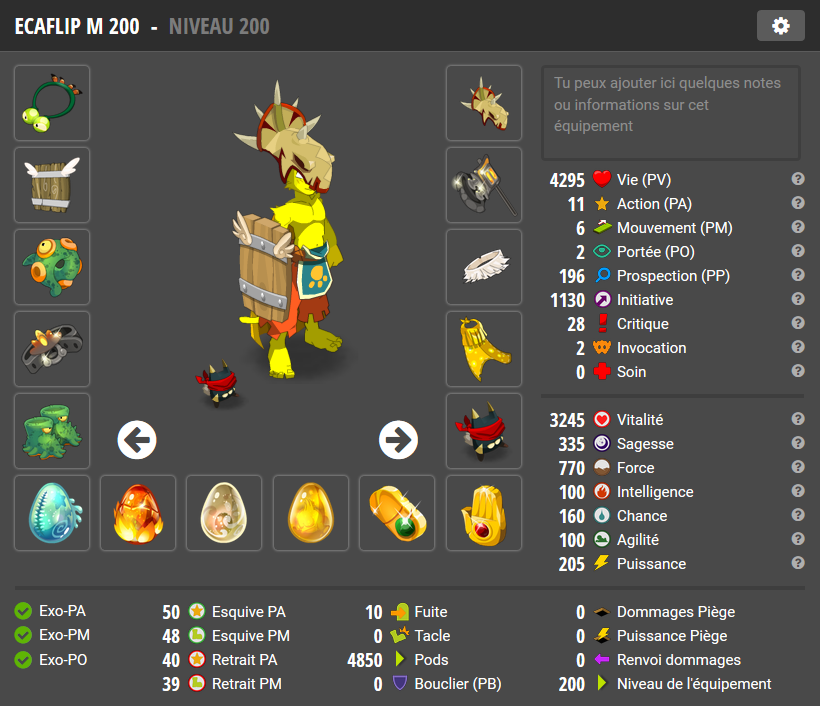 Le Stuff Ecaflip de Dofla pour la 2.48